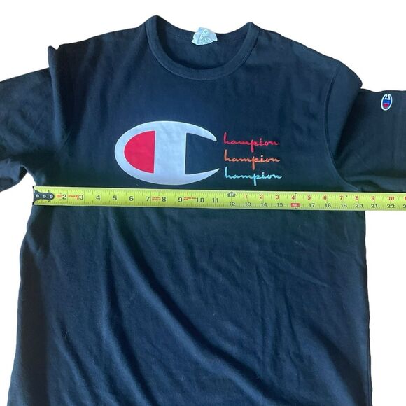 Champion Vintage 90s Logo T Shirt Script Spellout Graphic Embroidered Size Large - Picture 7 of 7
